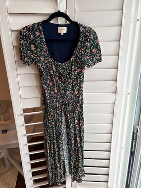 Sézane Floral Midi Button front Dress